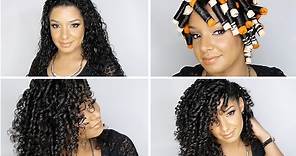 How To: Perfect Perm Rod Set On Natural Curly Hair Tutorial