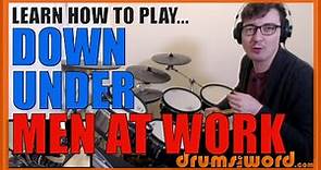 ★ Down Under (Men At Work) ★ Drum Lesson PREVIEW | How To Play Song (Jerry Speiser)
