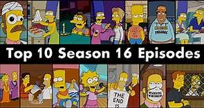 Top 10 Simpsons Season 16 Episodes