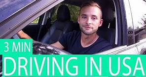 Driving in the USA in 3 minutes 🚗How to drive in the USA?
