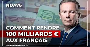 Comment rendre 100 milliards € aux Français ! #NDA76 • Nicolas Dupont-Aignan