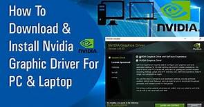 How To Download And Install Nvidia Graphic Driver For PC And Laptop (official)