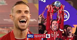 Jordan Henderson's first interview after lifting the Premier League trophy!