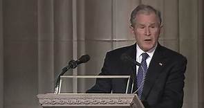 Full speech: George W. Bush holding back tears, eulogizes father