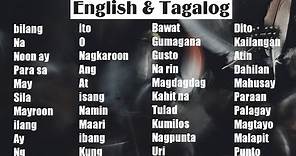 English & Tagalog Dictionary (Most Common Filipino Words) 🇵🇭