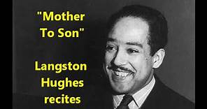 "Mother to Son" Langston Hughes recites famous Harlem Renaissance poem