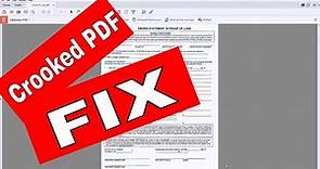 Fix a Crooked PDF document