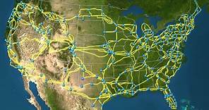 Map of US long-haul fiber-optic cable network