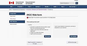 IRCC Webform/CIC Webform