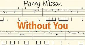 Without You / Harry Nilsson / Guitar Solo Tab+BackingTrack