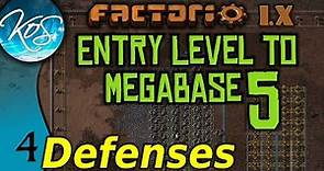 Factorio 1.X Entry Level to Megabase 5 - 4 - SETTING UP DEFENSES! - Guide, Tutorial