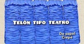 Cómo realizar telón de fondo tipo teatro con papel crepé y cartón😉 en pocos pasos theater backdrop