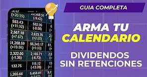 ¿Cómo hacer el calendario de DIVIDENDOS para GANAR MÁS dólares?