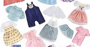 Girl Doll Clothes and Accessories 12 Sets Doll Clothes for 12 Inch Dolls Alive-Baby Doll Clothes Dress Pajamas Swimsuits Lovely Baby Doll Outfits Accessories for Christmas Birthday for Little Girl