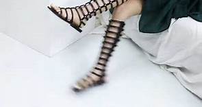 LEIA GLADIATOR KNEE HIGH FLAT SANDALS (WHERES THAT FROM)