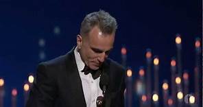Daniel Day-Lewis winning Best Actor for "Lincoln"
