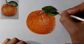 ¿Cómo pintar una mandarina al óleo hiperrealista? | How to paint a hyper-realistic oil tangerine?
