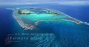 Palmyra Atoll, Drone filming, Pacific Remote Island. Aerial Stock Footage, 2022
