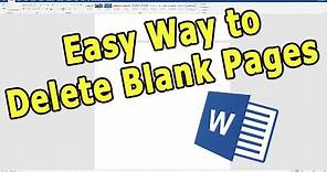 How to Remove Blank Pages in Microsoft Word