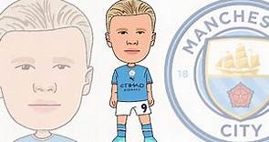 How to draw Erling Haaland - Football Toon's