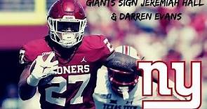 New York Giants Sign Undrafted Free Agent, RB/FB Jeremiah Hall OU, & CB Darren Evans LSU