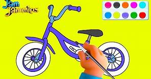 Draw and Color | How To Draw A Bicycle | Drawing For Kids | Colouring For Children 2021