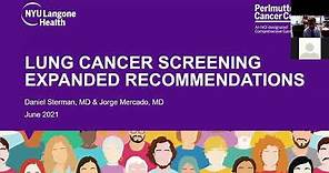 New Lung Cancer Screening Guidelines