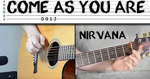 "Come As You Are" Guitar Tutorial - Nirvana | Easy Guitar Lesson - Riff, Chords & Strumming