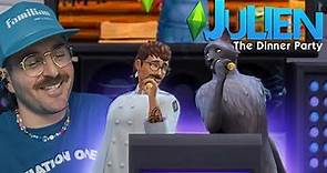 julien hosts a dinner party in Sims 4