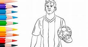 Lionel Messi Coloring Pages / Ballon D'or 2023 Champion: Lionel Messi