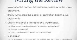 Writing for History: The Book Review