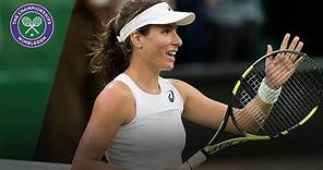 Johanna Konta v Simona Halep highlights - Wimbledon 2017 quarter-final