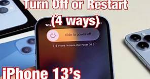 iPhone 13's: How to Turn Off or Restart (4 Ways)