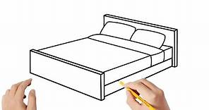 Cómo dibujar una cama | Dibujos sencillos