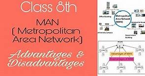 MAN (Metropolitan Area Network) advantages and disadvantages