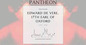 Edward de Vere, 17th Earl of Oxford Biography - 16th-century English peer and courtier