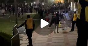 Hoje no Mundo Militar on Instagram: "Choque entre grupos pró-Palestina e pró-Israel na Universidade da Califórnia, em Los Angeles. Muitos estudantes feridos. A polícia ainda não entrou no campus."