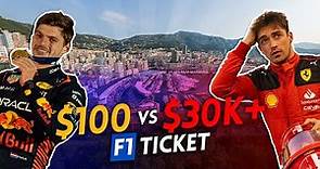 $100 vs $32,000 F1 ticket!