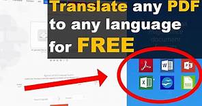 How to translate any document for free