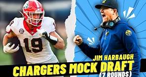 Jim Harbaugh 2024 Los Angeles Chargers NFL Mock Draft | Jim's Strategy?!