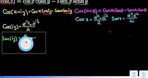 Demostracion cos z = cos x cosh y - i sen x senh y - Parte real e imaginaria del coseno complejo