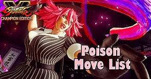 SFV Champion Edition - Poison Move List