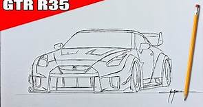 COMO DIBUJAR UN NISSAN GTR R35 Liberty Walk