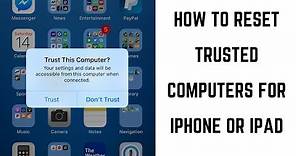 How to Reset Trusted Computers for iPhone or iPad