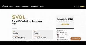 Volatility ETF | SVOL Review | Income oriented ETF | High Yield | Simplify Volatility Premium ETF