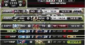 Evolution of ESPN NFL Scoreboards