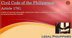 Civil Code of the Philippines, Article 1781