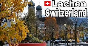 Switzerland village Lachen in autumm 2021