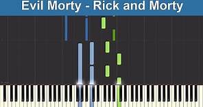 Evil Morty Theme - Rick and Morty - For The Damaged Coda - Synthesia Piano Tutorial