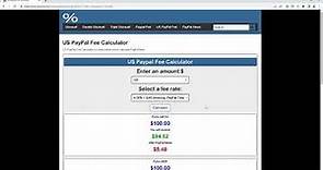 How to calculate US PayPal fees?